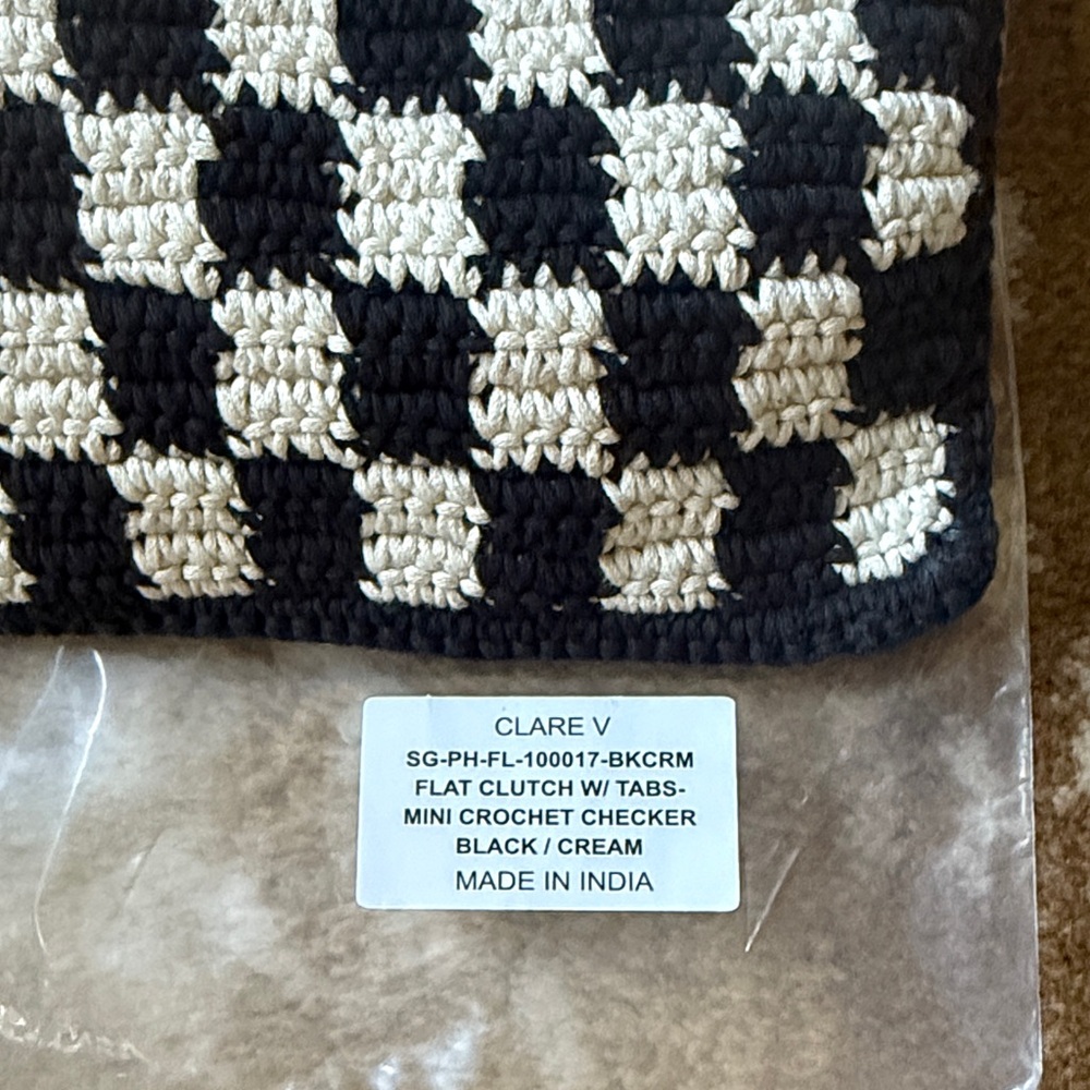 Clare V Black and White Checkered Crossbody - Picture 6 of 6